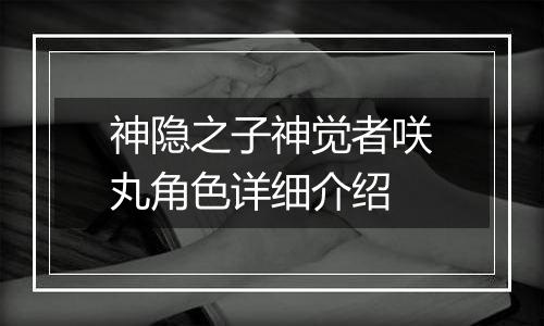 神隐之子神觉者咲丸角色详细介绍