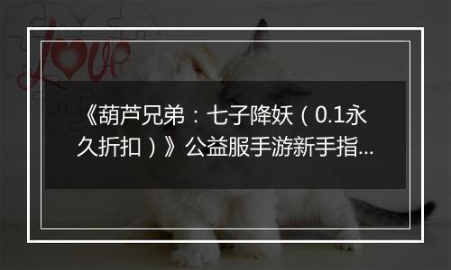 《葫芦兄弟:七子降妖(0.1永久折扣)》公益服手游新手指南FAQ