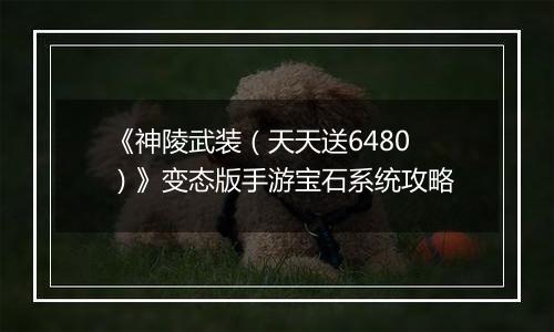 《神陵武装（天天送6480）》变态版手游宝石系统攻略