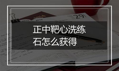 正中靶心洗练石怎么获得