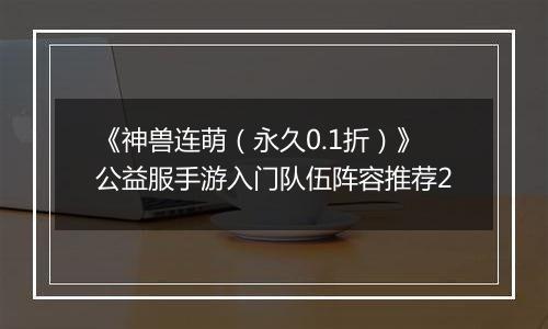 《神兽连萌（永久0.1折）》公益服手游入门队伍阵容推荐2