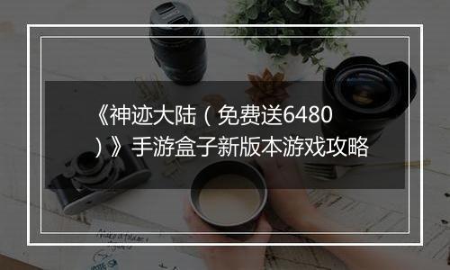 《神迹大陆（免费送6480）》手游盒子新版本游戏攻略