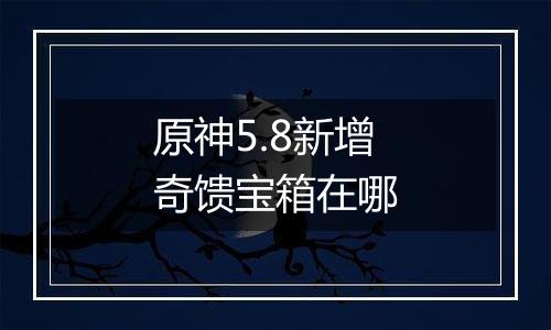 原神5.8新增奇馈宝箱在哪