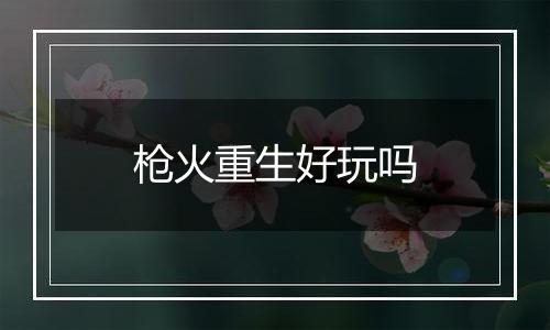 枪火重生好玩吗