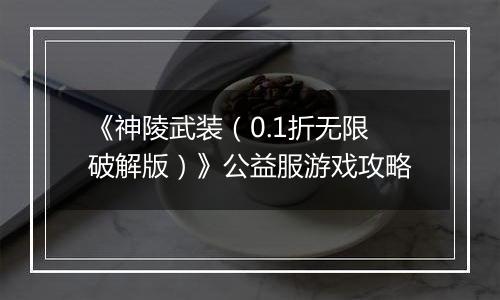 《神陵武装（0.1折无限破解版）》公益服游戏攻略