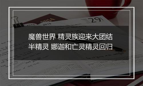 魔兽世界 精灵族迎来大团结 半精灵 娜迦和亡灵精灵回归