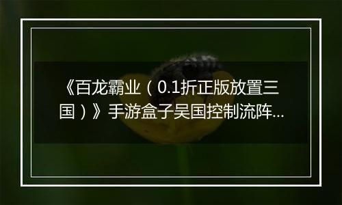 《百龙霸业（0.1折正版放置三国）》手游盒子吴国控制流阵容