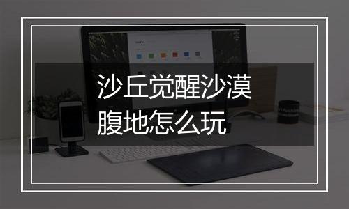 沙丘觉醒沙漠腹地怎么玩