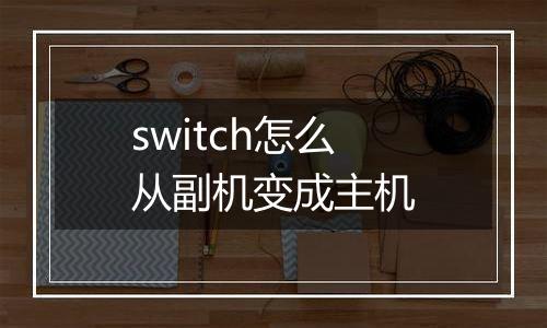 switch怎么从副机变成主机