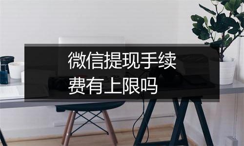 微信提现手续费有上限吗