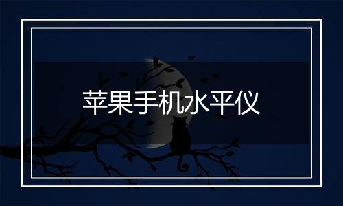 苹果手机水平仪