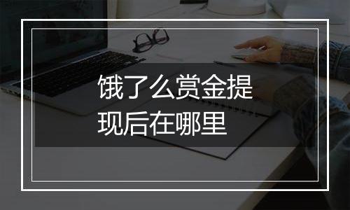 饿了么赏金提现后在哪里