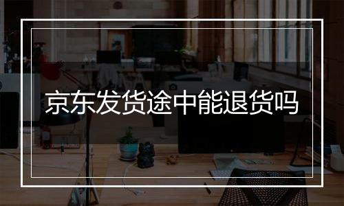 京东发货途中能退货吗