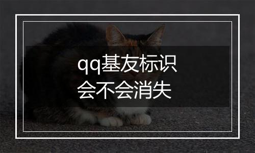 qq基友标识会不会消失