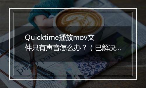 Quicktime播放mov文件只有声音怎么办？（已解决）