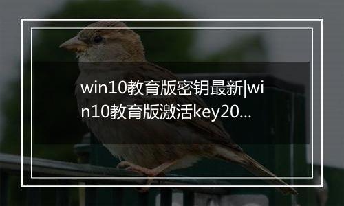 win10教育版密钥最新|win10教育版激活key2021