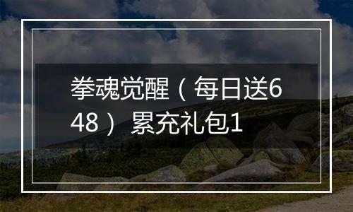 拳魂觉醒（每日送648） 累充礼包1