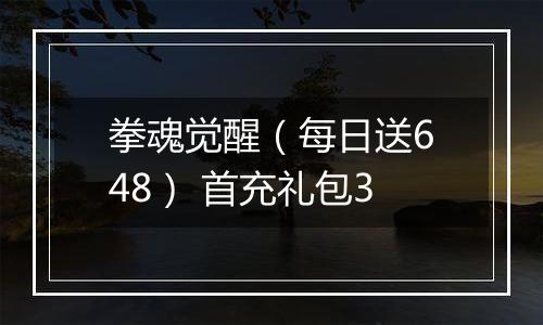 拳魂觉醒（每日送648） 首充礼包3