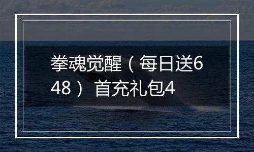 拳魂觉醒（每日送648） 首充礼包4