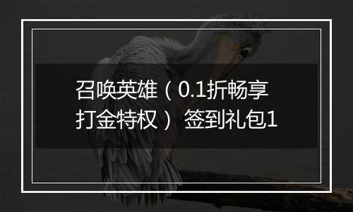 召唤英雄（0.1折畅享打金特权） 签到礼包1