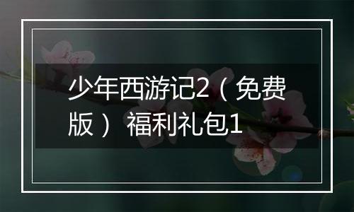 少年西游记2（免费版） 福利礼包1