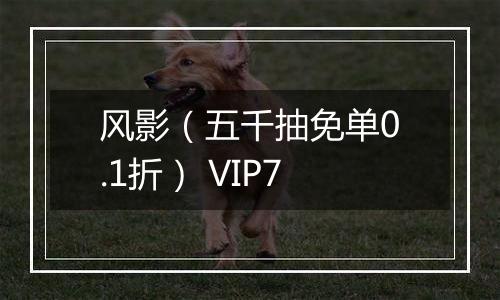 风影（五千抽免单0.1折） VIP7