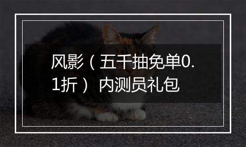 风影（五千抽免单0.1折） 内测员礼包