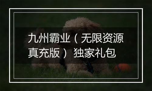 九州霸业（无限资源真充版） 独家礼包