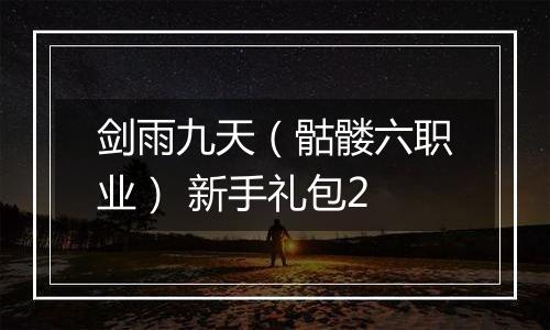 剑雨九天（骷髅六职业） 新手礼包2