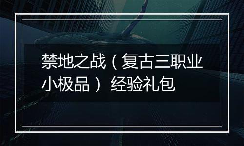 禁地之战（复古三职业小极品） 经验礼包