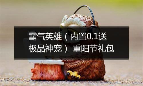 霸气英雄（内置0.1送极品神宠） 重阳节礼包