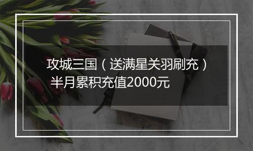 攻城三国（送满星关羽刷充） 半月累积充值2000元
