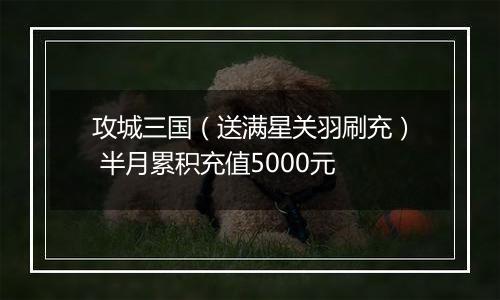 攻城三国（送满星关羽刷充） 半月累积充值5000元