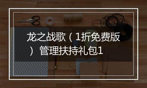 龙之战歌（1折免费版） 管理扶持礼包1