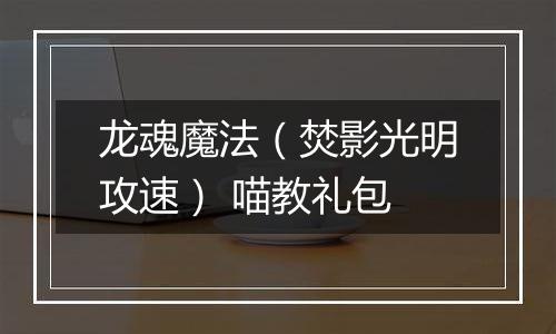 龙魂魔法（焚影光明攻速） 喵教礼包