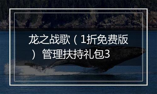 龙之战歌（1折免费版） 管理扶持礼包3