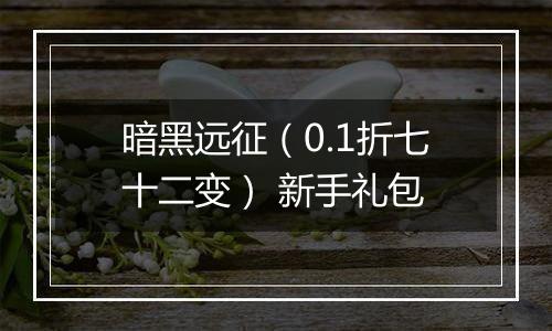 暗黑远征（0.1折七十二变） 新手礼包