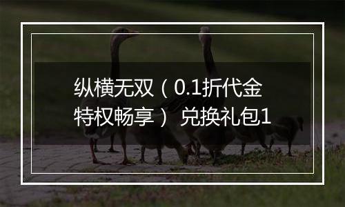 纵横无双（0.1折代金特权畅享） 兑换礼包1