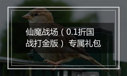 仙魔战场（0.1折国战打金版） 专属礼包