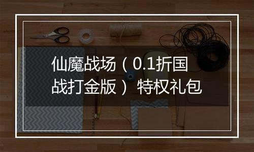 仙魔战场（0.1折国战打金版） 特权礼包