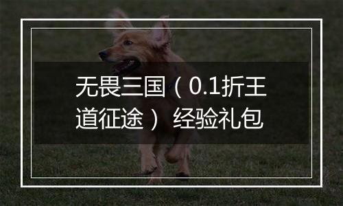 无畏三国（0.1折王道征途） 经验礼包