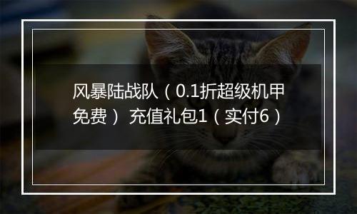 风暴陆战队（0.1折超级机甲免费） 充值礼包1（实付6）