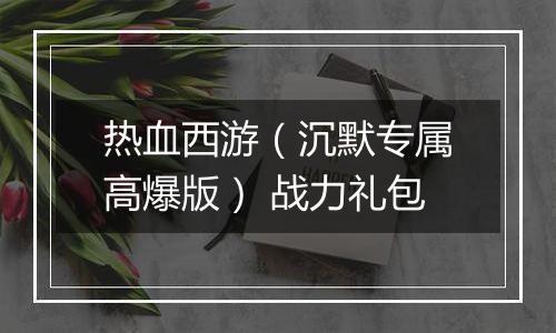 热血西游（沉默专属高爆版） 战力礼包