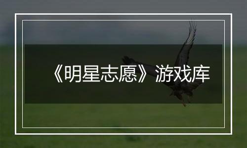 《明星志愿》游戏库