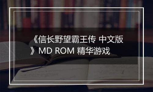 《信长野望霸王传 中文版》MD ROM 精华游戏