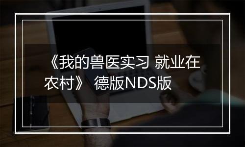 《我的兽医实习 就业在农村》 德版NDS版