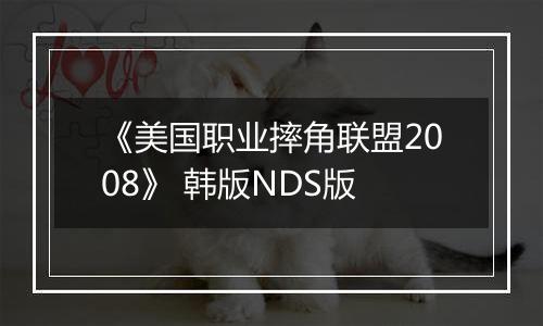 《美国职业摔角联盟2008》 韩版NDS版