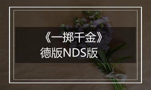 《一掷千金》 德版NDS版
