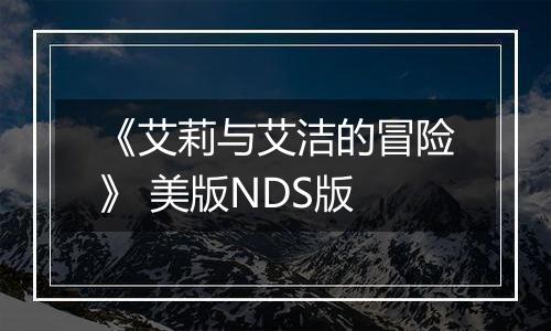 《艾莉与艾洁的冒险》 美版NDS版