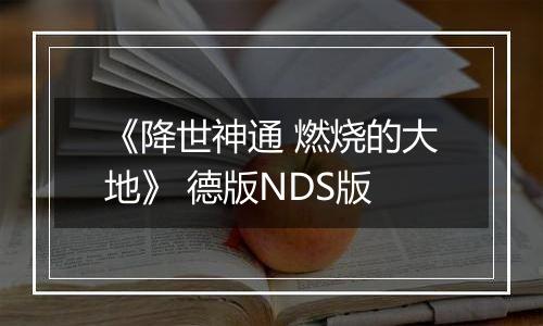 《降世神通 燃烧的大地》 德版NDS版